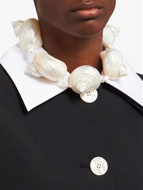 Prada Oversized Shell Choker 